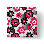 valentines day floral buttons