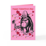Valentine's day funny monkey card