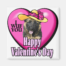 Valentine's Day German Shepherd Fridge Magnets