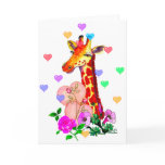 Valentine's Day Giraffe Card