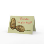 Valentines Day Greeting Card Cute Kissing Potatoes