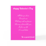 Valentine's day  greetings to a special friend cards
