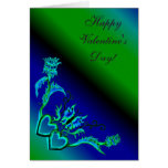 Valentine's Day  -  heart and butterfly on Rainbow Cards