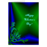 Valentine's Day  -  heart and butterfly on Rainbow Greeting Card