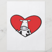 Valentines Day Heart Cow Flyer