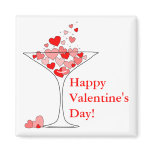 Valentines Day Heart Love Cocktail Magnet