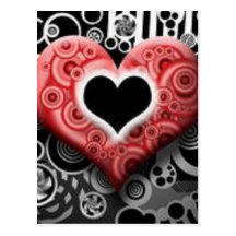 valentines day heart postcard
