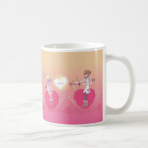 Valentines Day is... Cute Romantic Couple Mugs