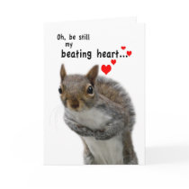 Valentine's Day Love Struck Squirrel Greeting Cards