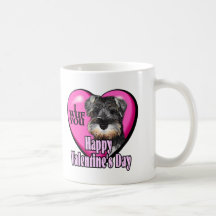 Valentine's Day Miniature Schnauzer Coffee Mug