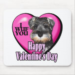Valentine's Day Miniature Schnauzer mousepads