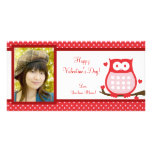 Valentine's Day Owl Photo Card Send Your Love! photo cards