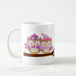 Valentines Day Owls Coffee Mugs