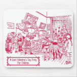 Valentine's Day Party for Children Illustration Mousepads