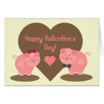 Valentine's Day - Pigs in the Mud Greeting Card