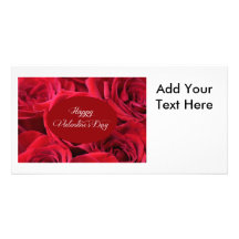 Valentine's Day Red Roses Photo Card