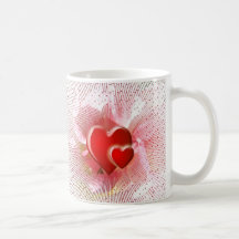 Valentines' Day Romantic Hearts Personalise Mug