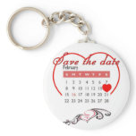 Valentine's Day Save the Date Cute Calendar keychains