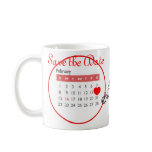 Valentine's Day Save the Date Cute Calendar mugs