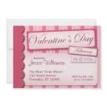 Valentine's Day Scrapbook Pink Stripe Invitations