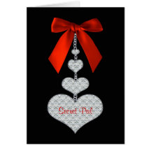 Valentine's Day - Secret Pal - Hearts Greeting Card