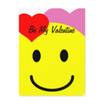valentines day smiley postcard