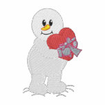 Valentines Day Snowman embroidered shirts