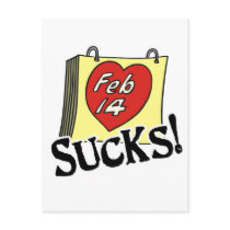Valentine's Day Sucks Postcards