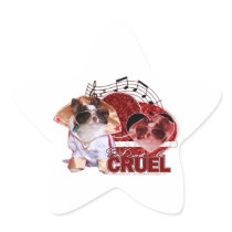 Valentines - Dont Be Cruel - Chihuahua - Gizmo Star Sticker
