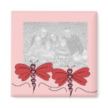 Valentines Dragonfly template magnet