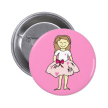 Valentine's Flower Girl Buttons