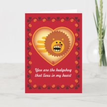 Hedgehog Valentine Cards