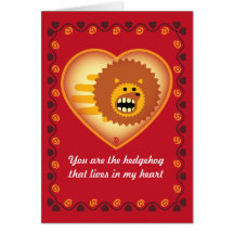 Valentine's Hedgehog card
