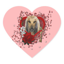 Valentines - Key to My Heart - Afghan Heart Stickers