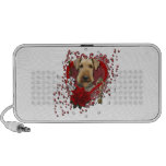 Valentines - Key to My Heart - Airedale Laptop Speakers