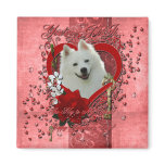 Valentines - Key to My Heart - American Eskimo magnets