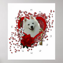 Valentines - Key to My Heart - American Eskimo Print