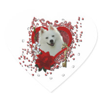 Valentines - Key to My Heart - American Eskimo Stickers
