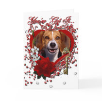 Valentines - Key to My Heart - Beagle Card