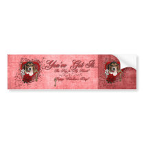 Valentines - Key to My Heart - Beagle Puppy Bumper Stickers