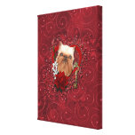 Valentines - Key to My Heart - Brussels Griffon Gallery Wrapped Canvas