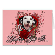 Valentines - Key to My Heart - Dalmatian Greeting Cards