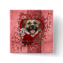 Valentines - Key to My Heart - Pitbull - Tigger buttons