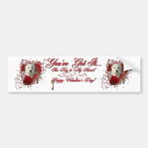 Valentines - Key to My Heart West Highland Terrier Bumper Sticker