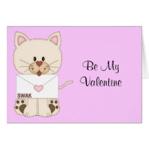 Valentine's Kitty with S.W.A.K Card