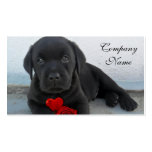Valentine's labrador puppy business card template
