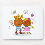 valentines little children lover couple cartoon mousepads