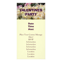 Valentines Party Custom Invitations Rhododendrons Picture Card
