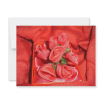 VALENTINES ROSES PERSONALIZED ANNOUNCEMENT
