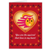 Valentine's Squirrel card